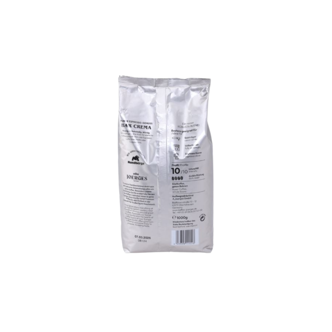Joerges Espresso Gorilla Bar Crema 1 kg 1012019 - Image 2